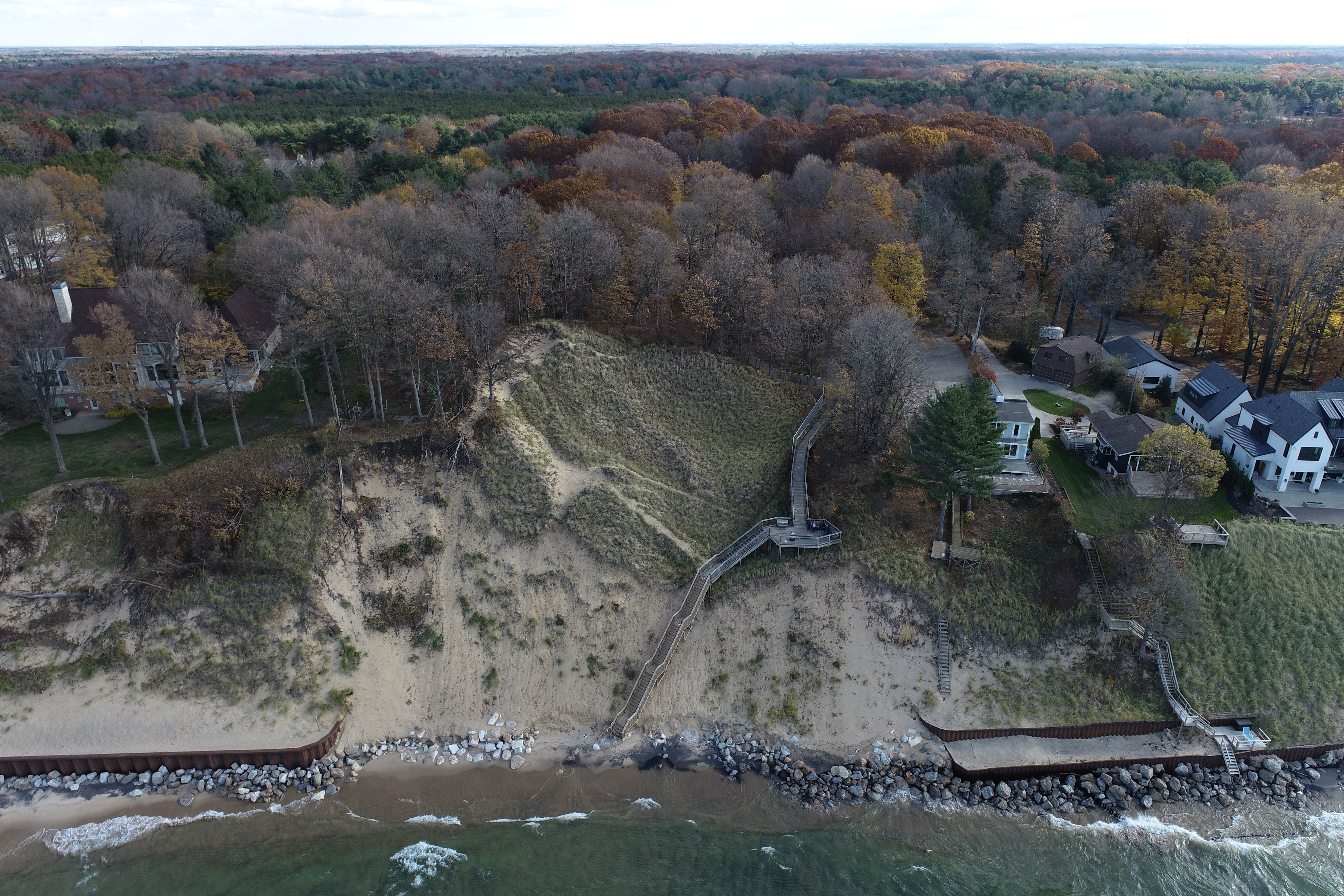 example of coastal erosion with house nearby