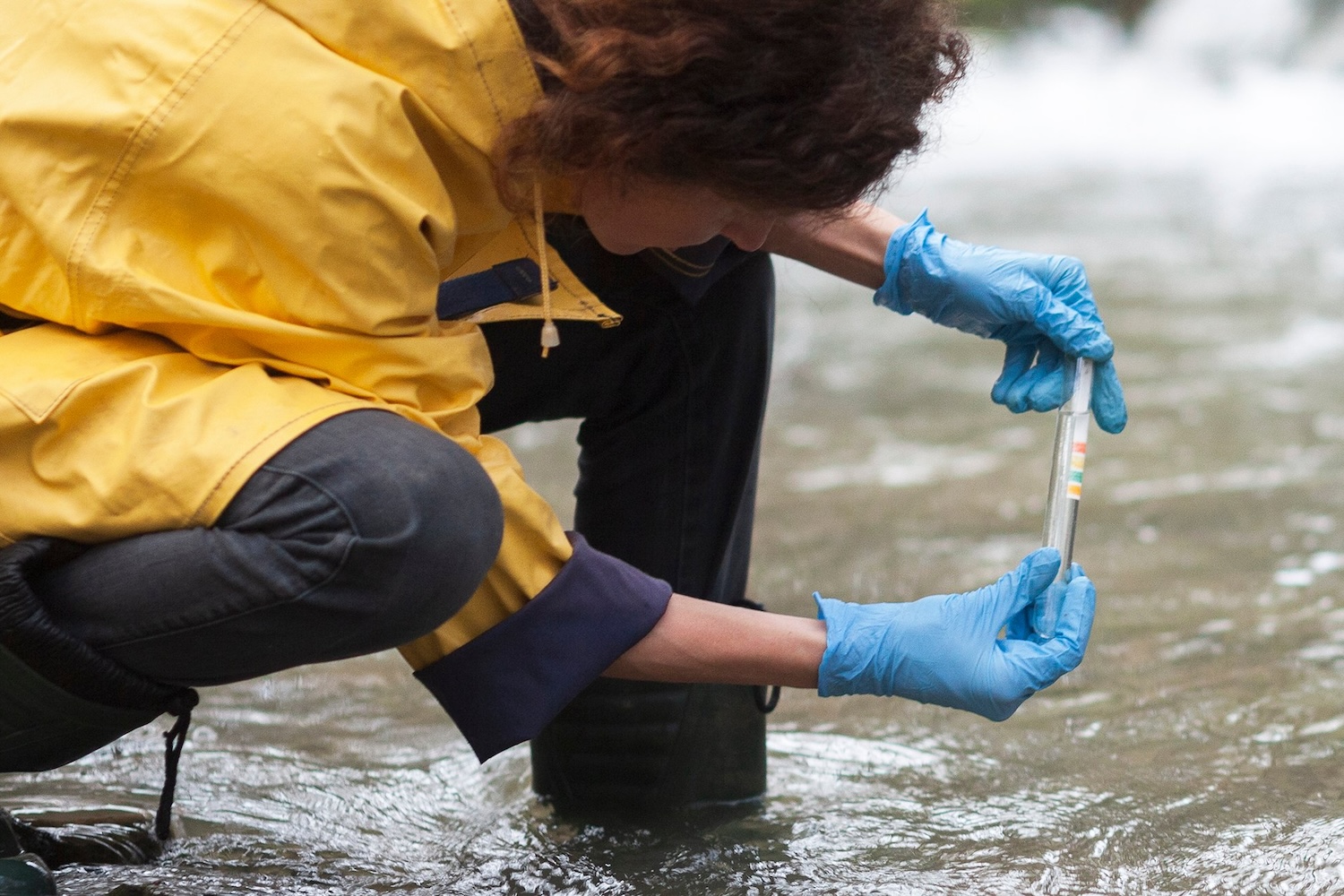 Water Testing in River