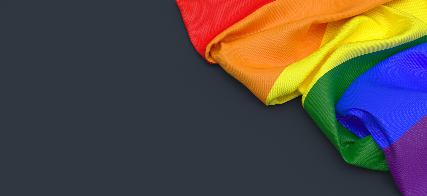 LGBTQ+ flag.