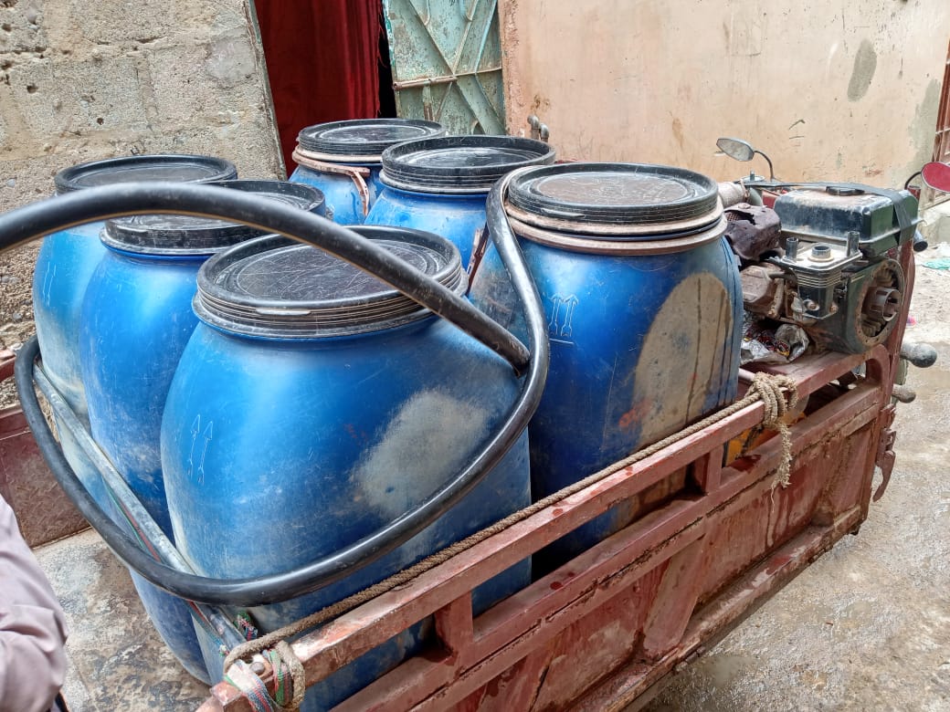Jerrycans.