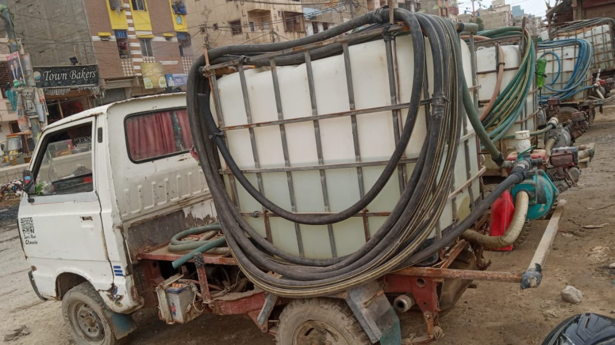 Water tanker truck.