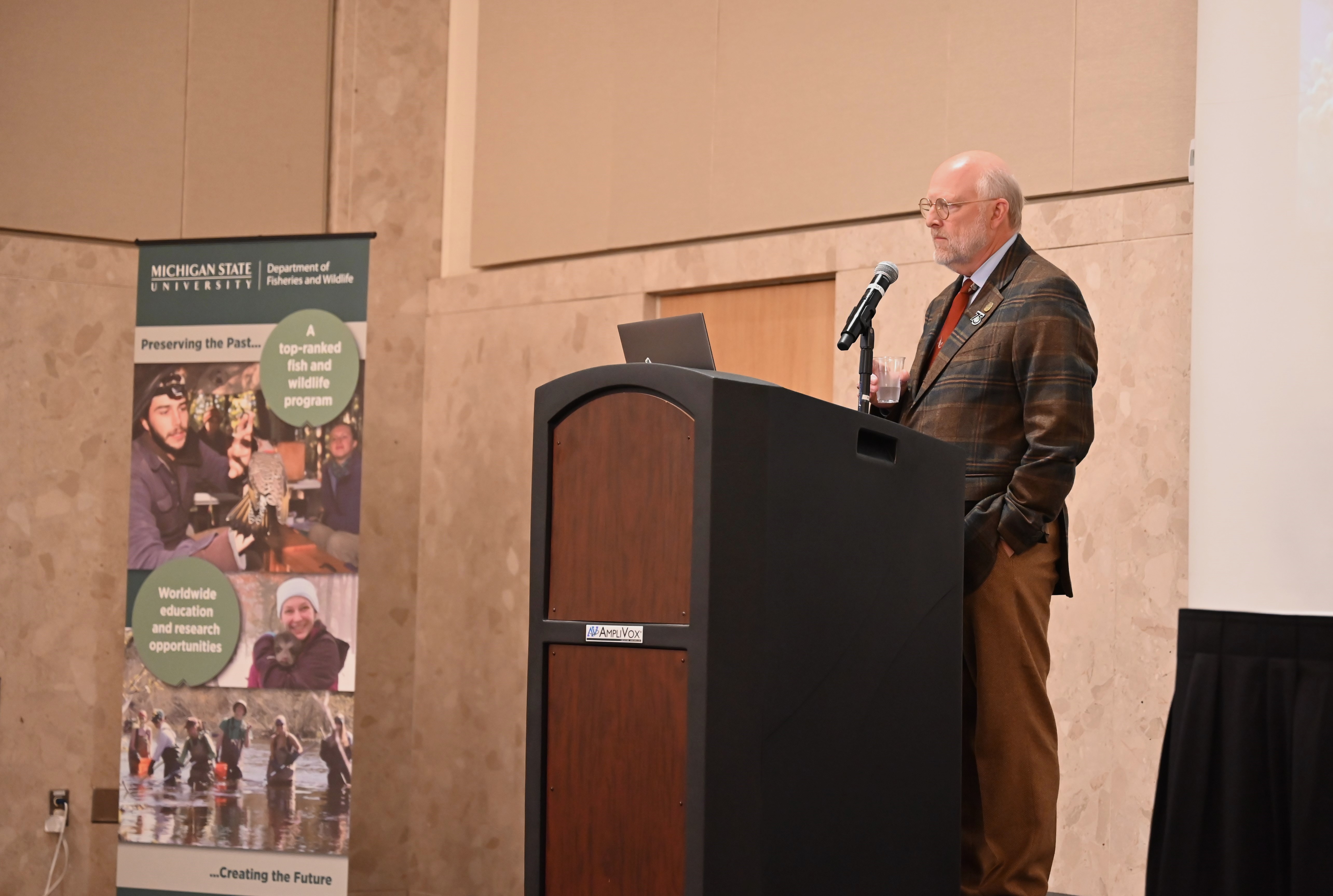 James Cummins, executive director of Wildlife Mississippi, delivers a keynote address.