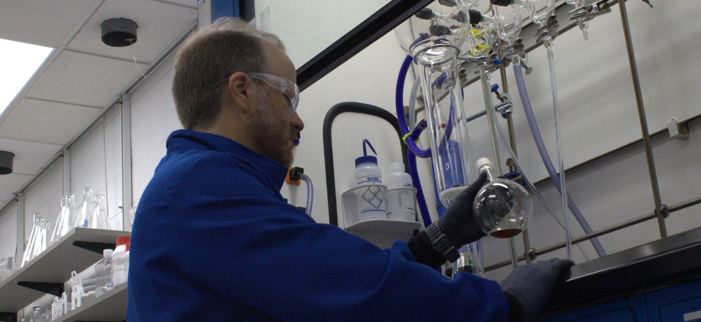 Michael Hickner in the lab.