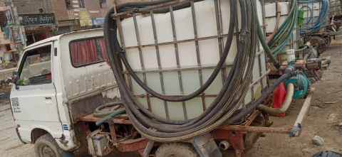 Tanker trucks.