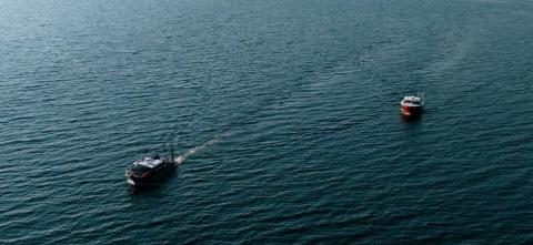 Water surface with boats