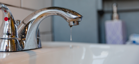 Running sink faucet.