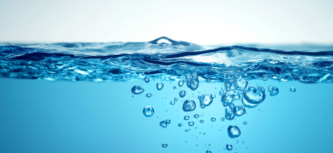 Water with bubbles in it.