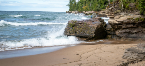 Michigan coastline.