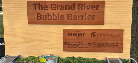The Grand River Mini Bubble Barrier.
